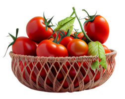 cesta de tomates rojos png