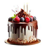 Birthday cake with candles. png