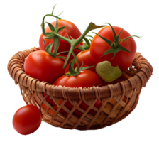 cesta de tomates rojos
