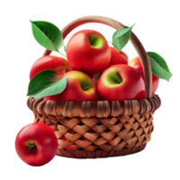 basket of red apples.