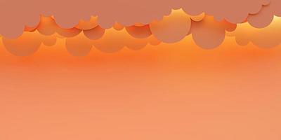 sky and clouds background mid day stomach paper cut art 3D illustration photo