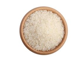 Raw Japanese rice grains, Japonica rice grains. photo