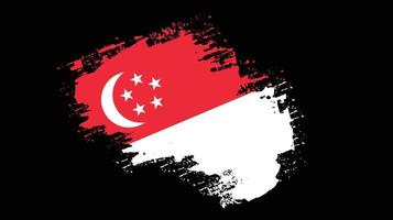 Hand paint professional abstract Singapore flag vector