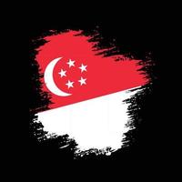 Vintage Singapore grunge flag vector