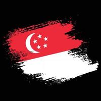 colorido, singapur, grunge, bandera vector