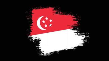 Creative Singapore grunge flag vector