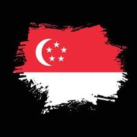 Abstract  Singapore grunge flag vector