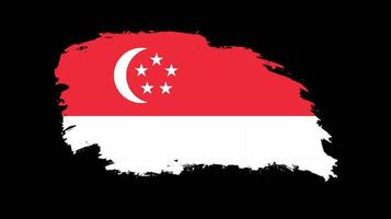 bandera creativa del grunge de singapur vector
