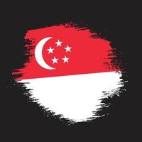 se desvaneció la bandera del grunge de singapur vector
