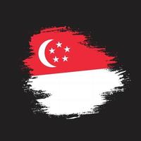 nueva textura grunge creativa bandera de singapur vector