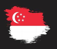 New vintage Singapore grunge flag vector