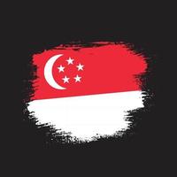 New vintage splash Singapore flag vector