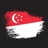 Splash grungy Singapore flag design vector