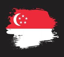 Distressed Singapore grungy style flag vector