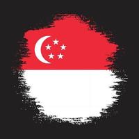 Colorful Singapore grunge flag vector