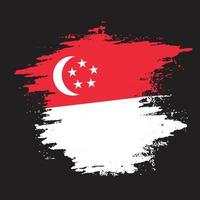 Abstract Singapore grunge flag vector