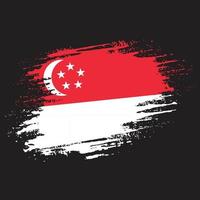 Graphic Singapore grunge texture flag vector