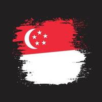 Singapore grunge texture abstract flag vector