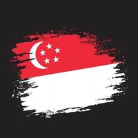 Texture effect Singapore flag vector