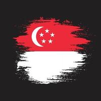 singapur cepillo grunge bandera vector