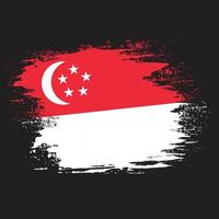 grunge textura salpicadura singapur bandera vector