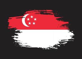 se desvaneció singapur grunge textura bandera vector