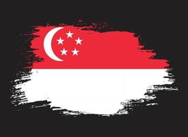 vector de bandera de singapur grunge abstracto profesional