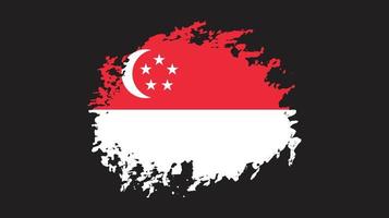 Vector brush stroke Singapore flag