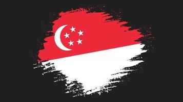 Vector paint brush stroke Singapore flag