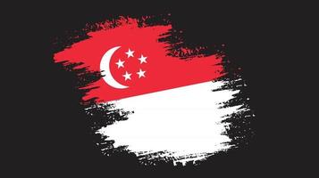 Vector paint brush stroke Singapore flag