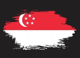 marco de vector de pincel gratis bandera de singapur