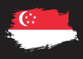 vector de bandera de singapur de pincelada gratis