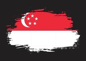 vector de bandera de singapur de pincelada gratis