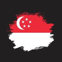 cepillo marco singapur bandera vector