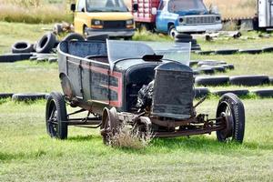 an abandoned hotrod photo