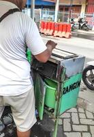 Sidoarjo, Jawa timur, Indonesia, 2023 -  street vendors selling rangin street food photo