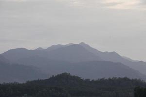 stunning views of the mountains in the tropical rain forest photo