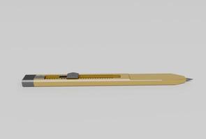 3d illustration Carpenter's Pencil Isolated on White Background photo