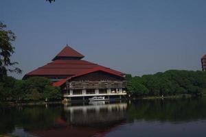 Beautiful view of Indonesia University in Depok, Indonesia photo