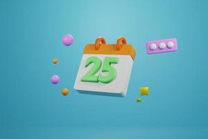 3D Calendar Icon photo