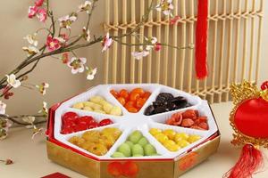 Box of Candied Sweet Manisan Imlek Chinese New Year photo