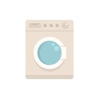 icono de lavadora suavizante, estilo plano vector
