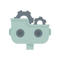 Help robot icon flat vector. Housework bot vector