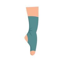 Ballet sock icon flat vector. Foot leg ankle vector