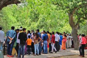 Tourists are watching animals in Delhi Zoo photo