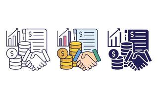 Business partnership icon vector