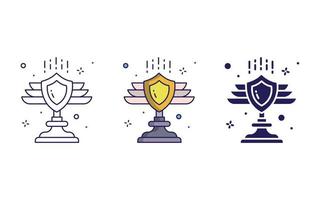 Award trophy icon vector