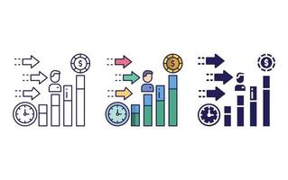 icono de previsión financiera y empresarial vector