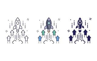 Startup potential, launch icon vector