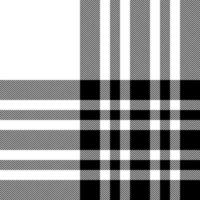 Plaid check pattern in black and white. Seamless fabric texture. Tartan textile print. vector